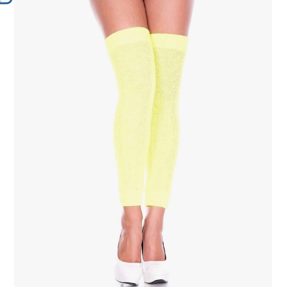 Music Legs Women's Footless Acrylic Thigh Hi Leg Warmer - Picture 3 of 3